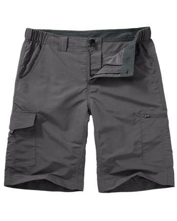 Men's outdoor leisure elastic waist lightweight waterproof quick-drying workwear fishing hiking shorts