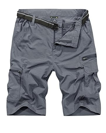 Men's Outdoor Leisure Expandable Waist Lightweight Waterproof Quick Dry Fishing Hiking Shorts