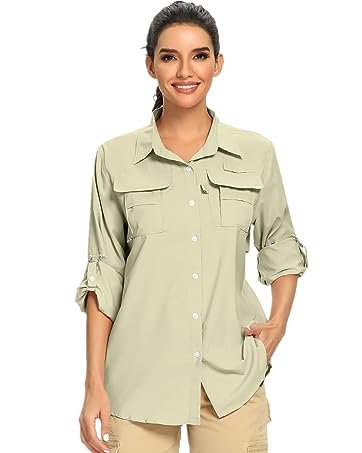 Women's UPF 50+ UV Protection Sun Protection Hunting Shirt Long Sleeve Cool Quick Dry Fishing Hiking Shirt