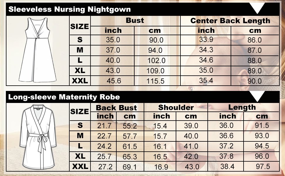 Women's nursing maternity pajamas with nightgown delivery nursing pajamas sleepwear